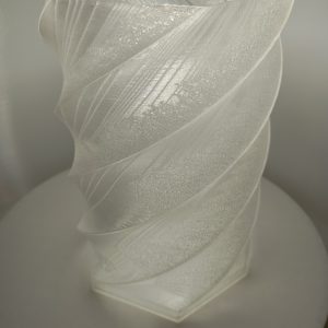 Spiralvase HEX Transparent