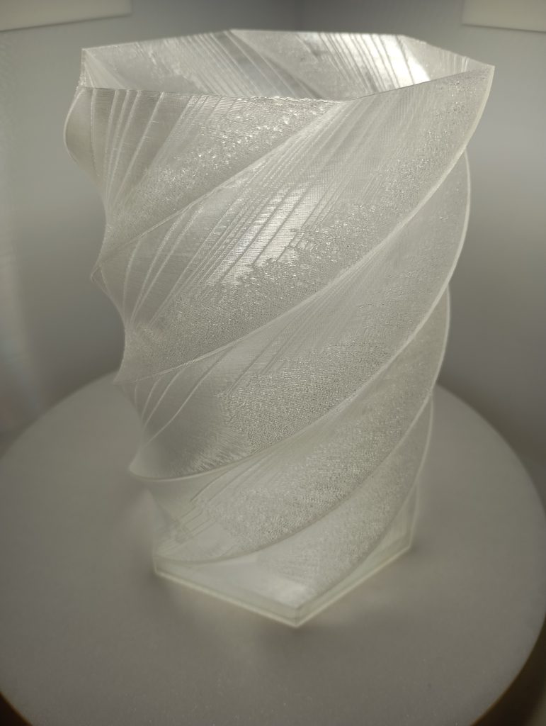 Spiralvase HEX Transparent