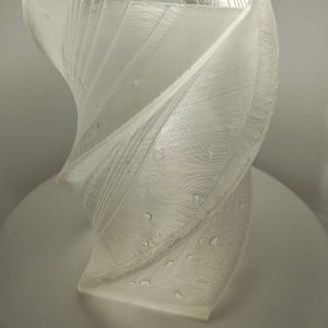 Spiralvase Tetragon Transparent 02